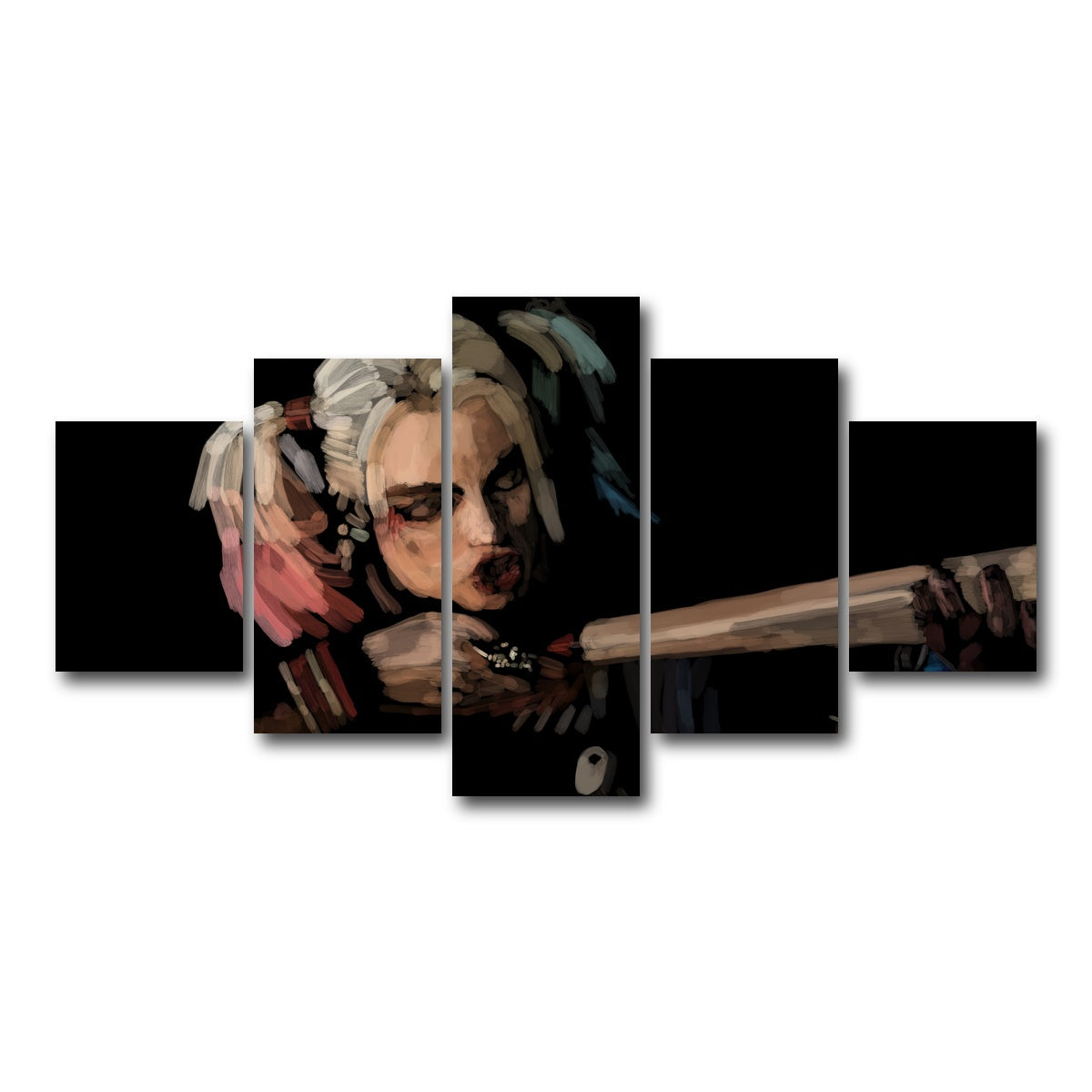 AUTO-MOCKUP WHITE | Harley Quinn | 5 Piece | Gallery Wrap Canvas | group=5_short