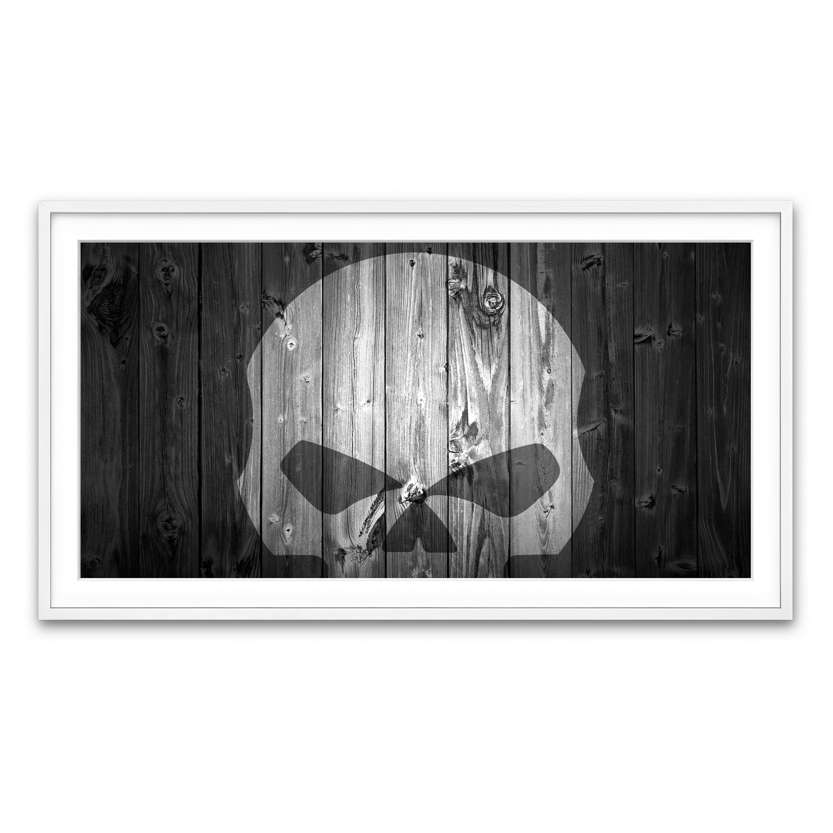 Framed Print 2x1 White