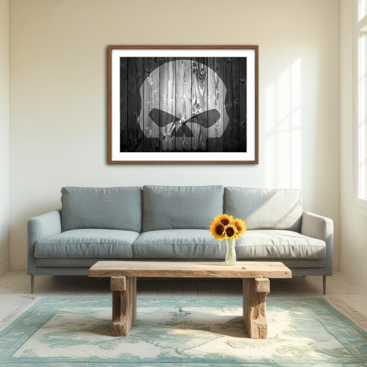 AUTO-MOCKUP ROOM | Harley Skull Wall Art