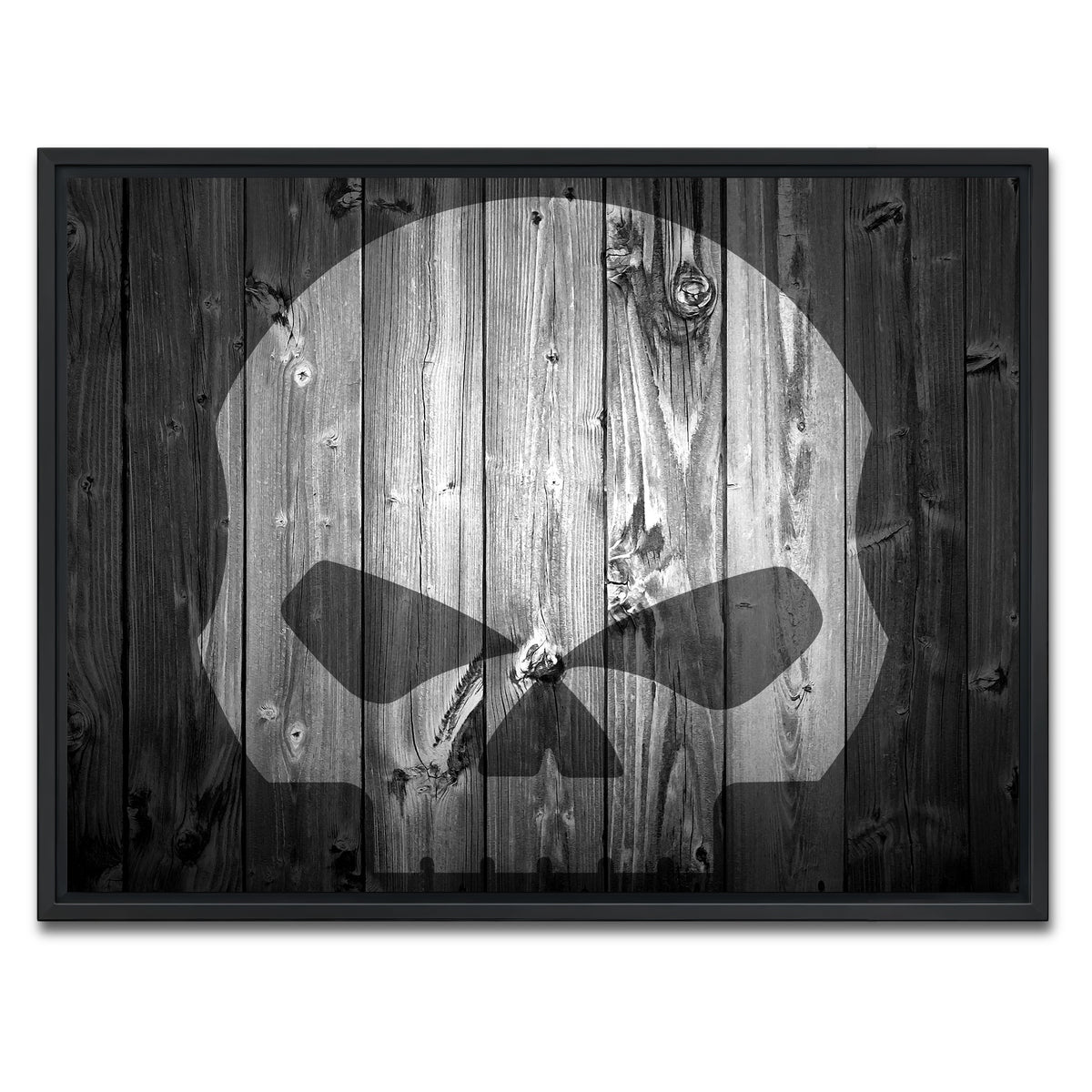 AUTO-MOCKUP WHITE | Harley Skull | 1 Piece | Black Framed Canvas | group=4x3