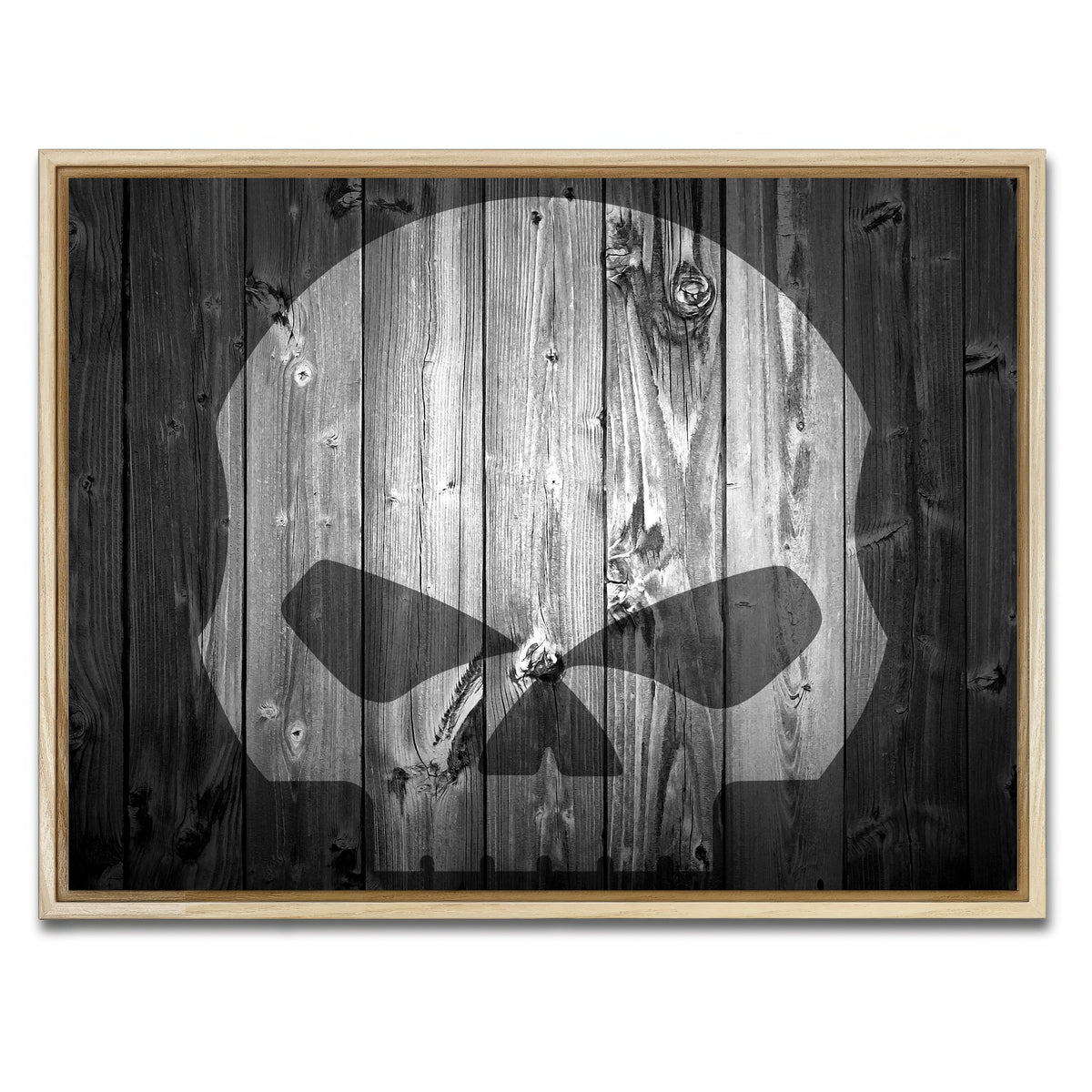AUTO-MOCKUP WHITE | Harley Skull | 1 Piece | Natural Framed Canvas | group=4x3