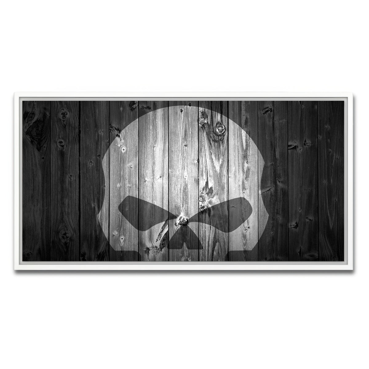AUTO-MOCKUP WHITE | Harley Skull | 1 Piece | White Framed Canvas | group=2x1