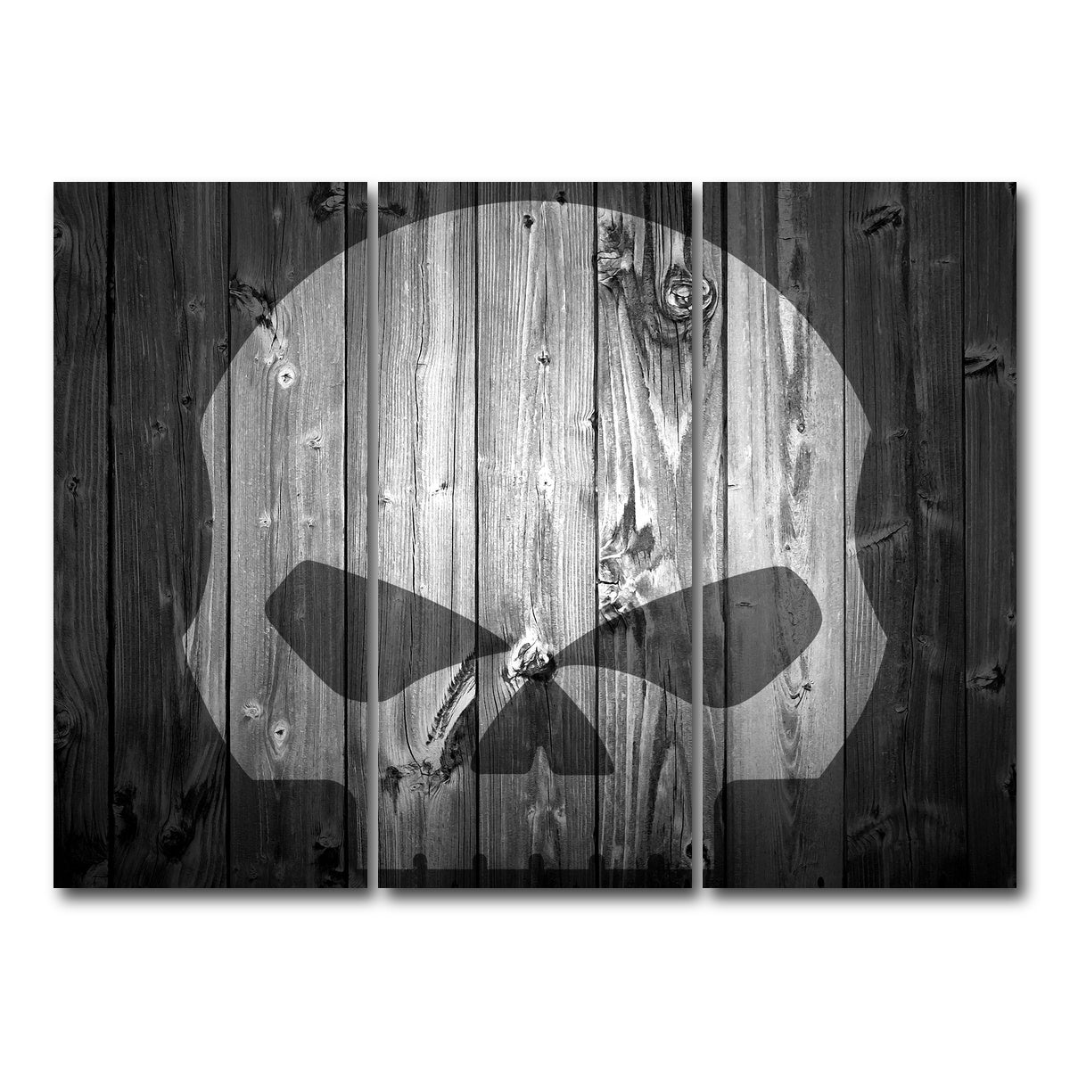 AUTO-MOCKUP WHITE | Harley Skull | 3 Piece | Gallery Wrap Canvas | group=8x18