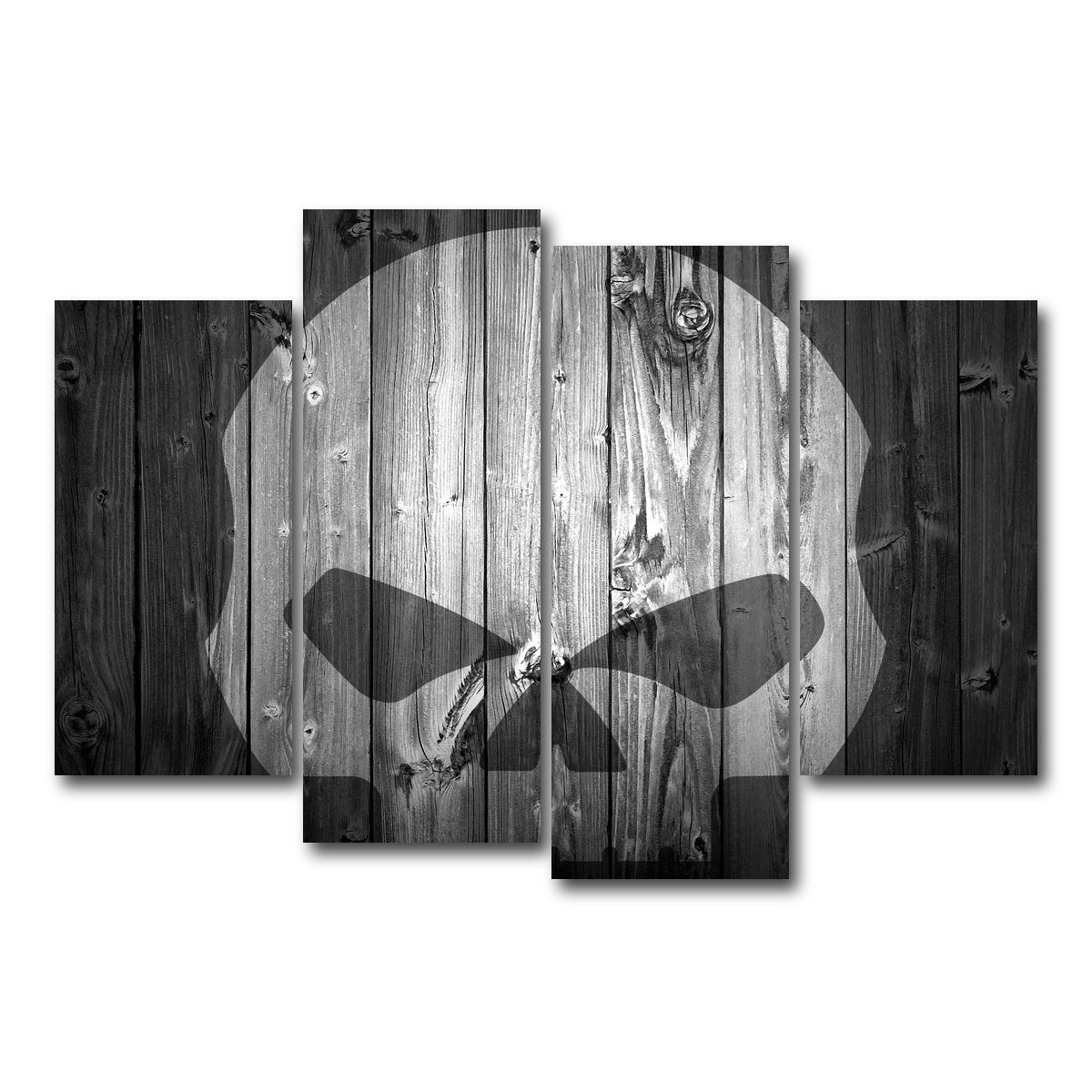 AUTO-MOCKUP WHITE | Harley Skull | 4 Piece | Gallery Wrap Canvas | group=4_short