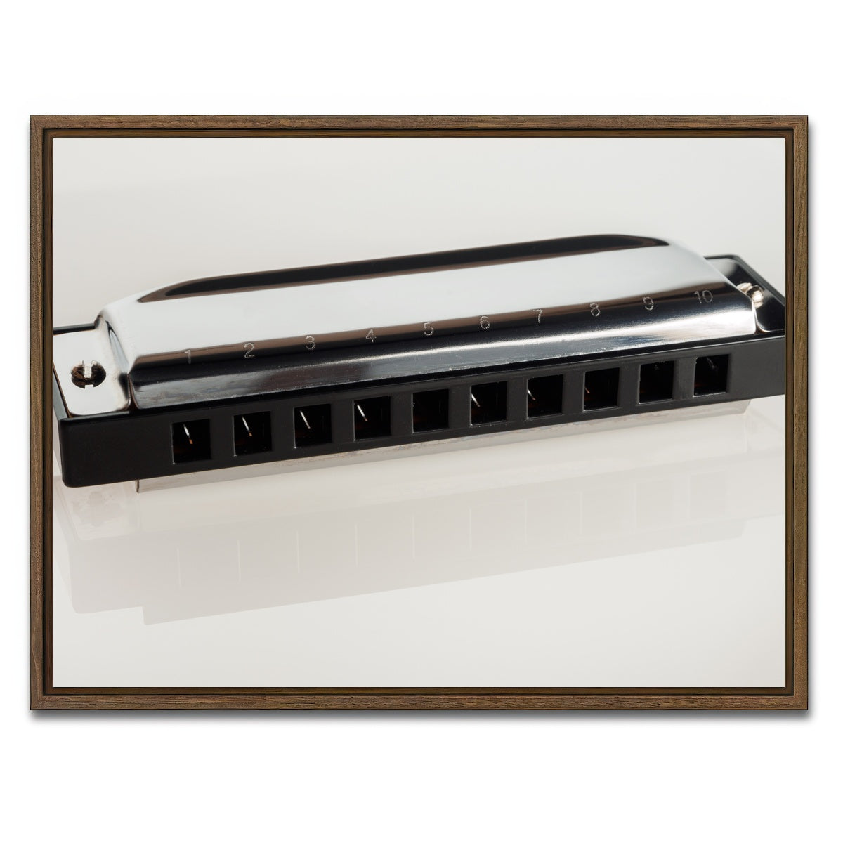 AUTO-MOCKUP WHITE | Harmonica | 1 Piece | Walnut Framed Canvas | group=4x3