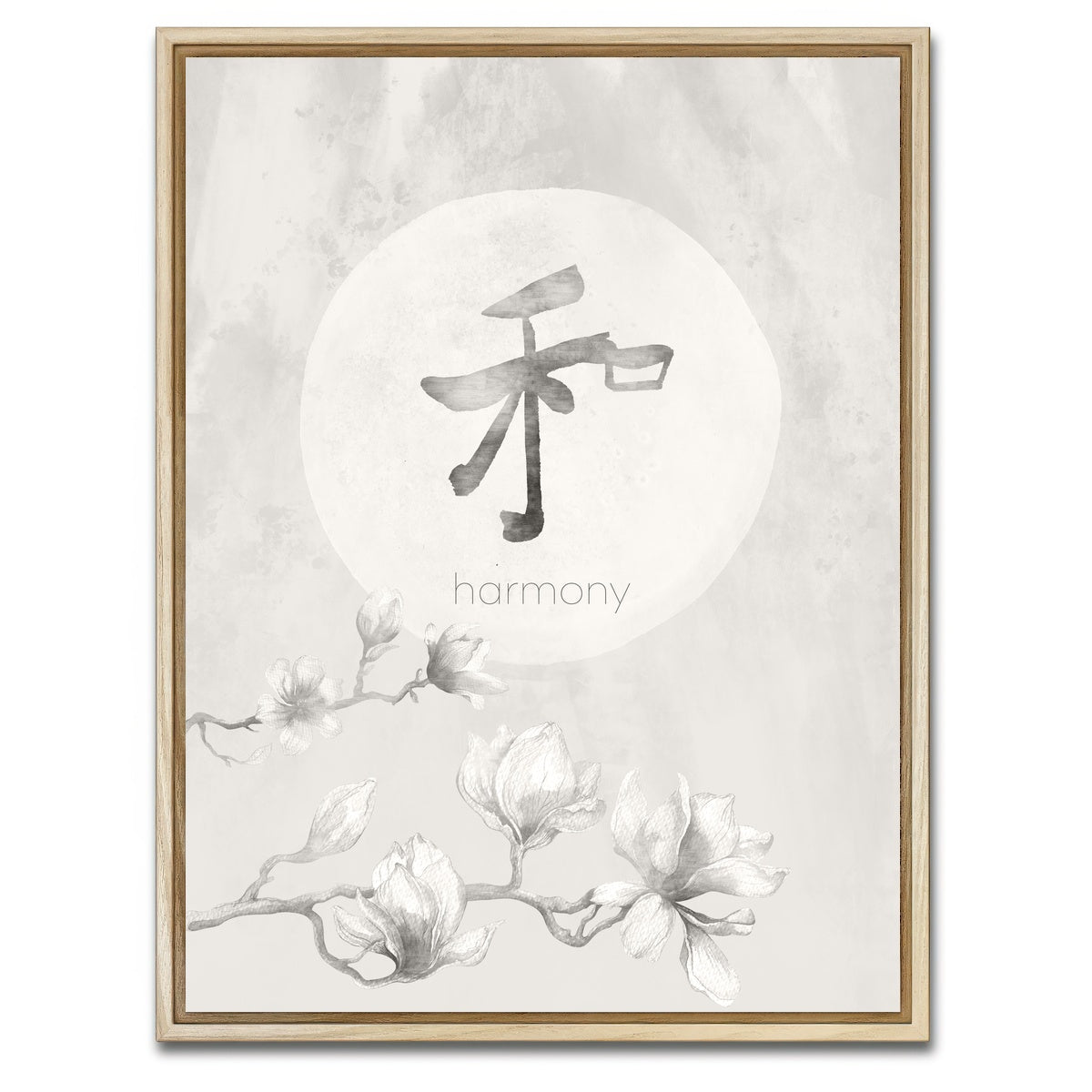 AUTO-MOCKUP WHITE | Harmony - Japandi Style | 1 Piece | Natural Framed Canvas | group=3x4