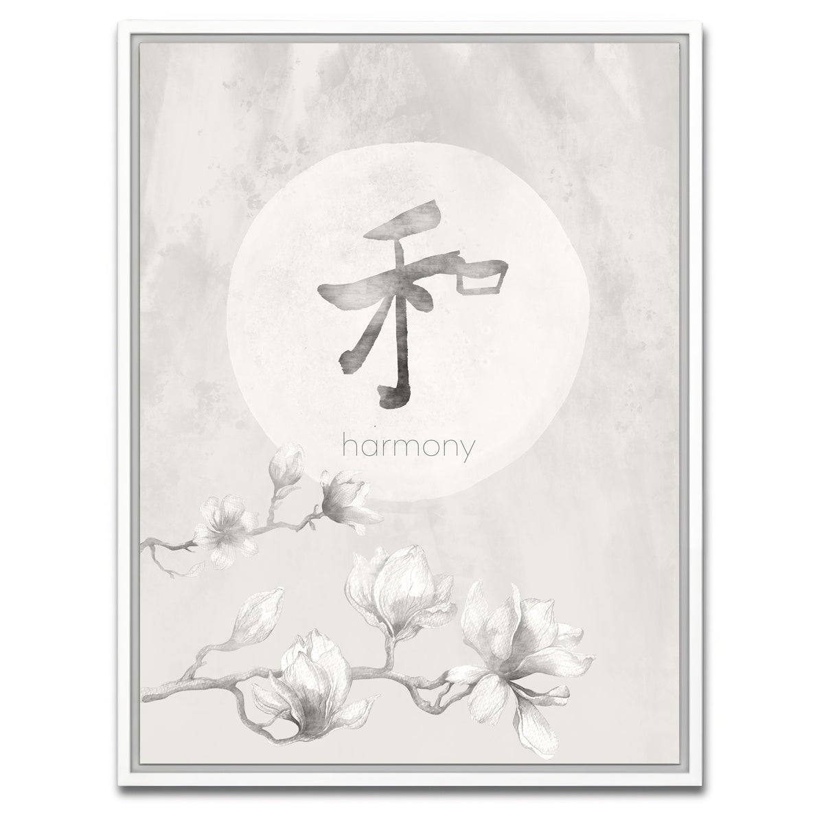 AUTO-MOCKUP WHITE | Harmony - Japandi Style | 1 Piece | White Framed Canvas | group=3x4