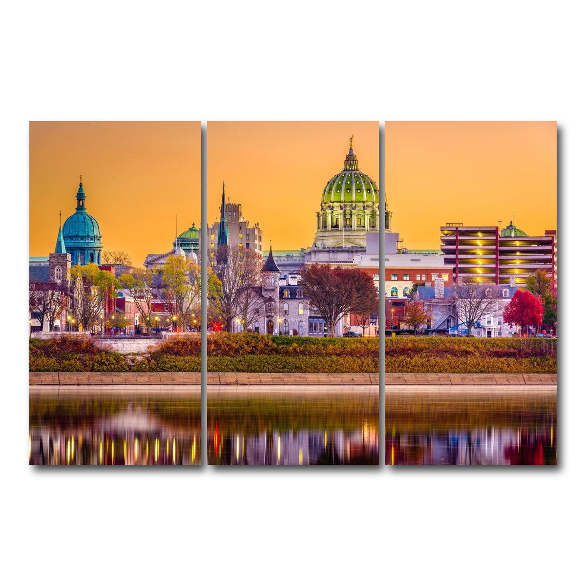 AUTO-MOCKUP WHITE | Harrisburg | 3 Piece | Gallery Wrap Canvas | group=12x24