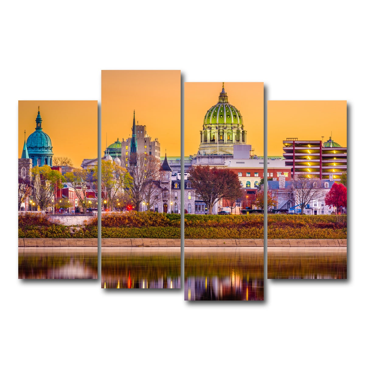 AUTO-MOCKUP WHITE | Harrisburg | 4 Piece | Gallery Wrap Canvas | group=4_normal