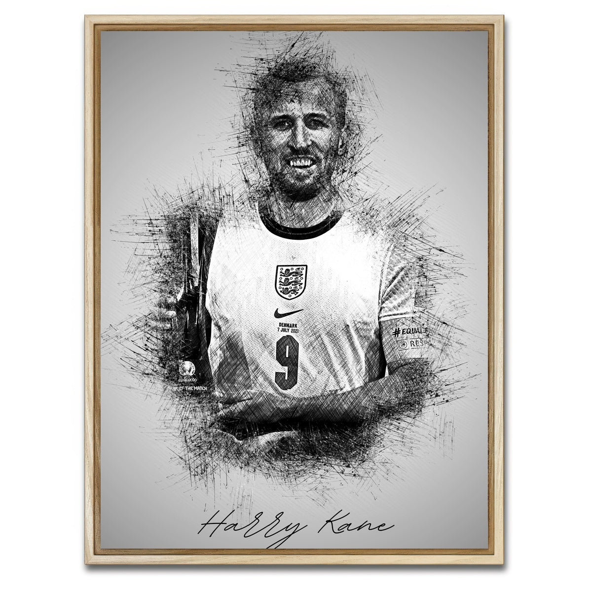 AUTO-MOCKUP WHITE | Harry Kane | 1 Piece | Natural Framed Canvas | group=3x4