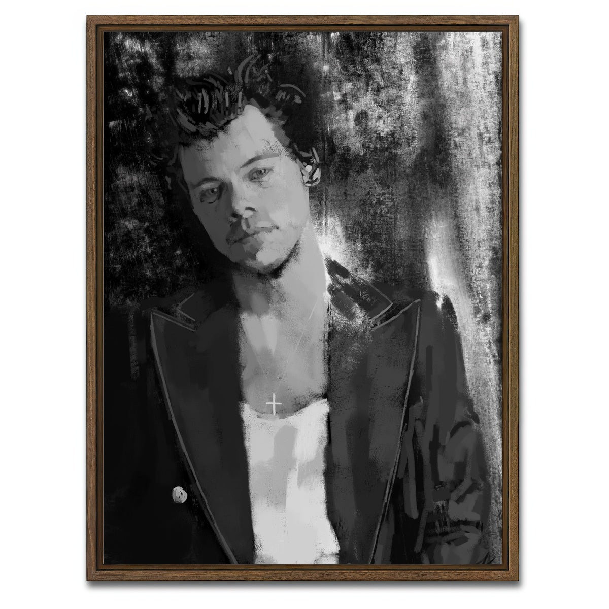 AUTO-MOCKUP WHITE | Harry Painting | 1 Piece | Walnut Framed Canvas | group=3x4