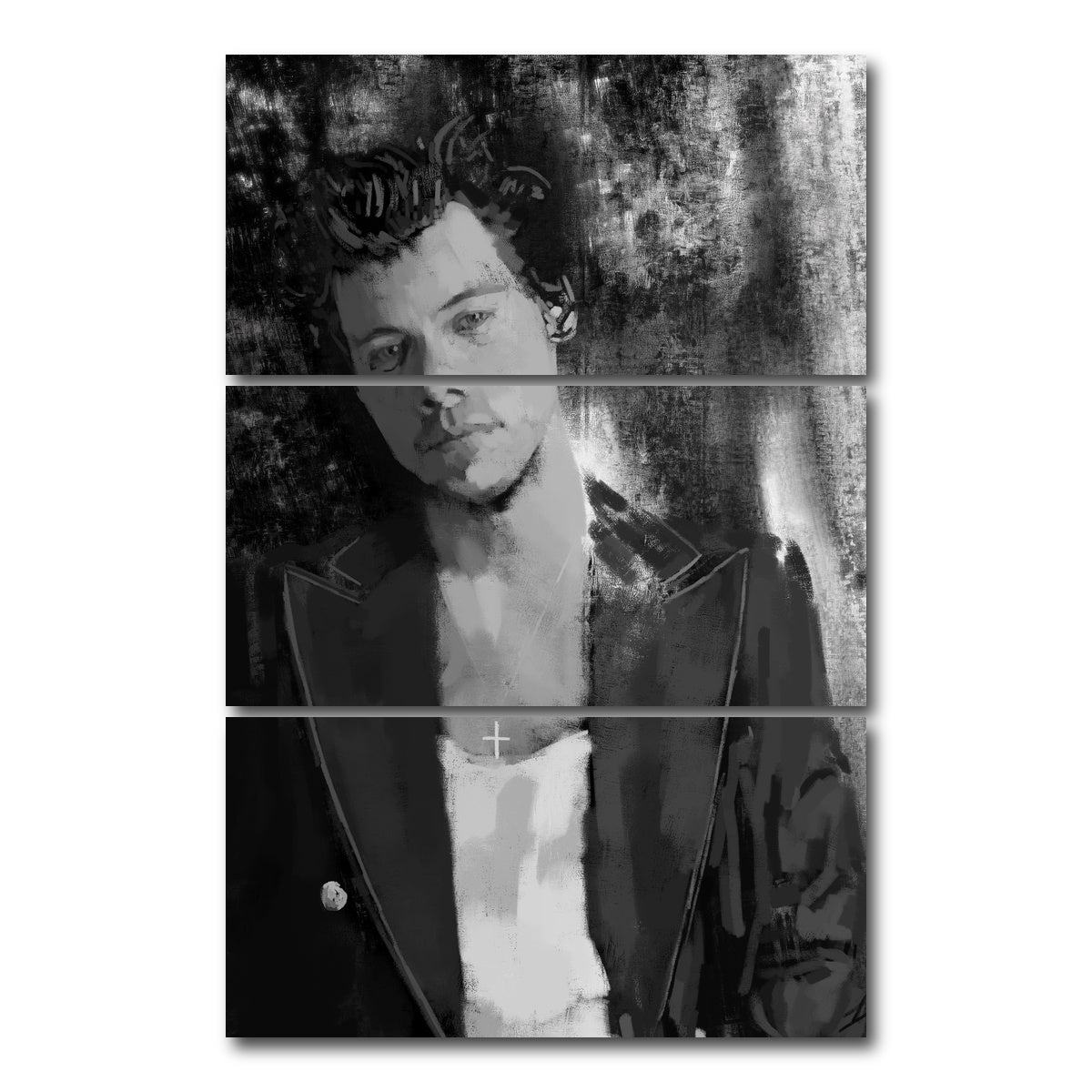 AUTO-MOCKUP WHITE | Harry Painting | 3 Piece | Gallery Wrap Canvas | group=12x24_stacked