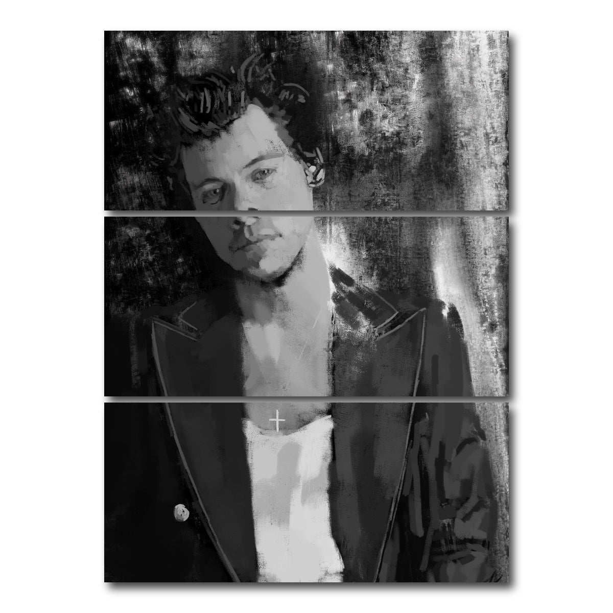 AUTO-MOCKUP WHITE | Harry Painting | 3 Piece | Gallery Wrap Canvas | group=8x18_stacked