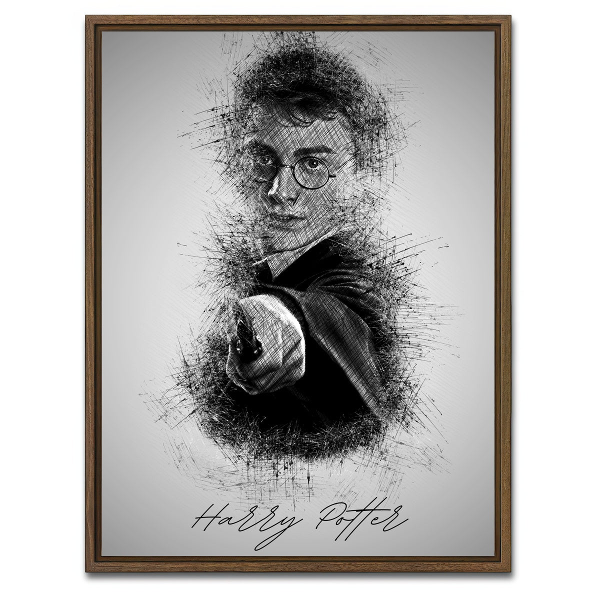 AUTO-MOCKUP WHITE | Harry Potter | 1 Piece | Walnut Framed Canvas | group=3x4
