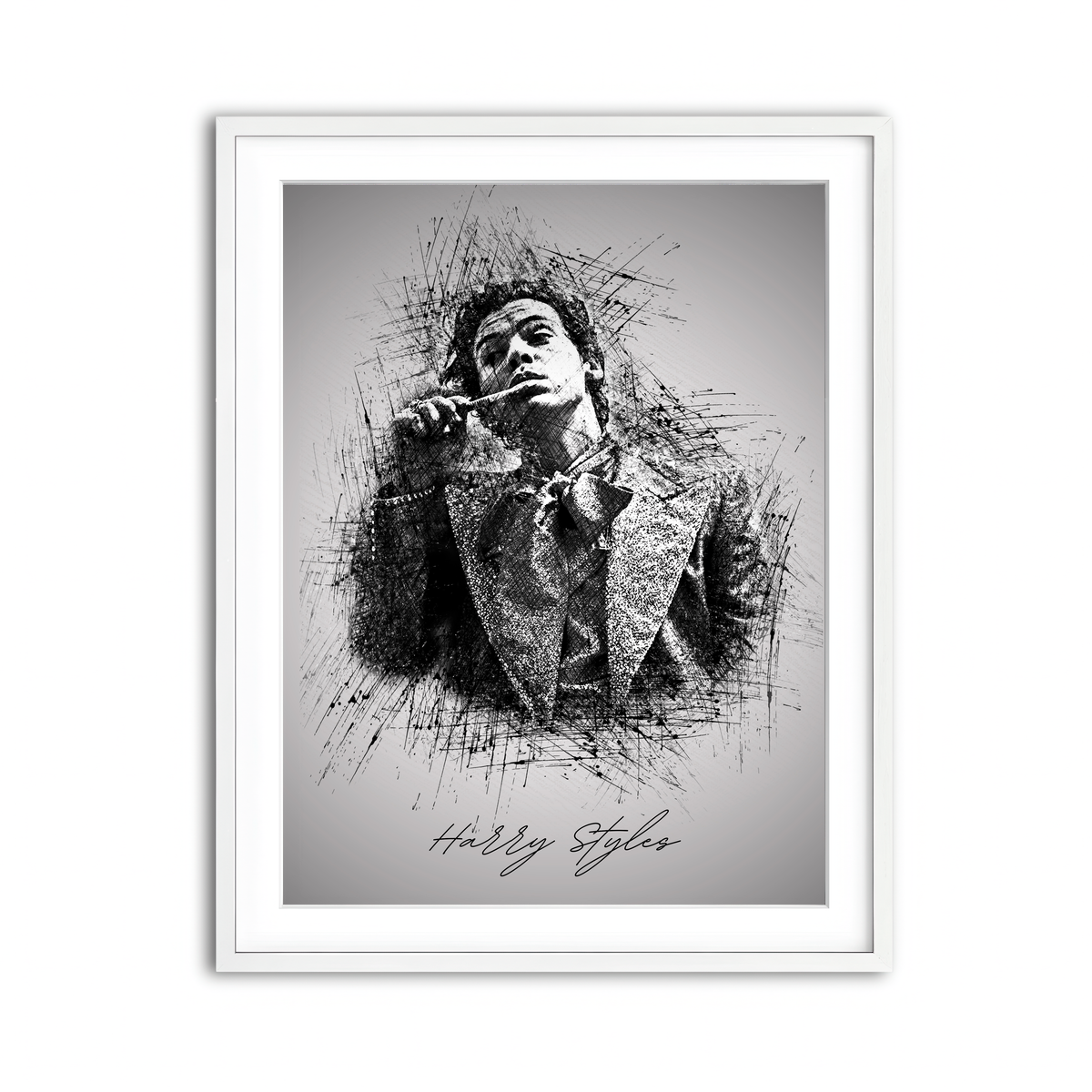 Framed Print 3x4 White