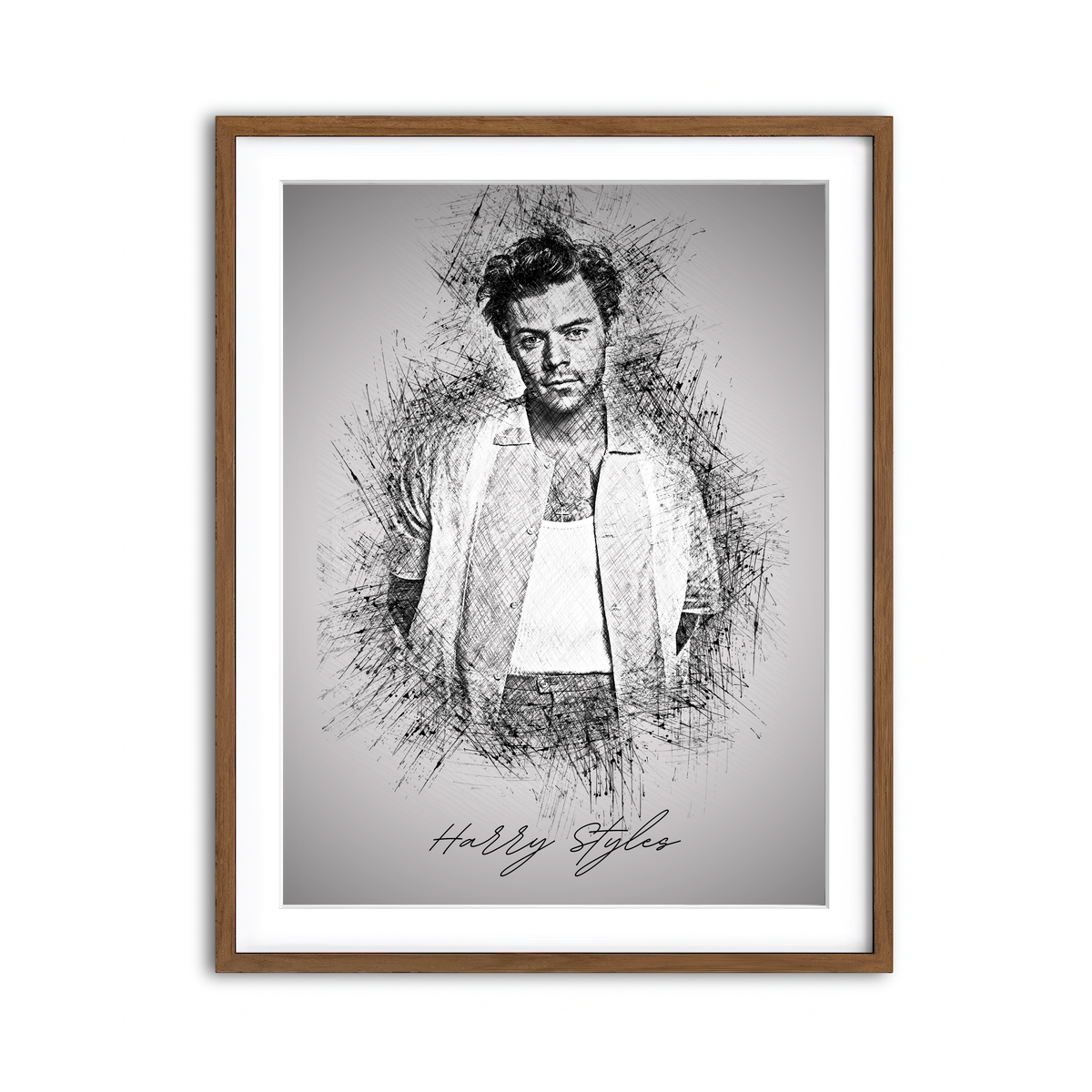 Framed Print 3x4 Walnut