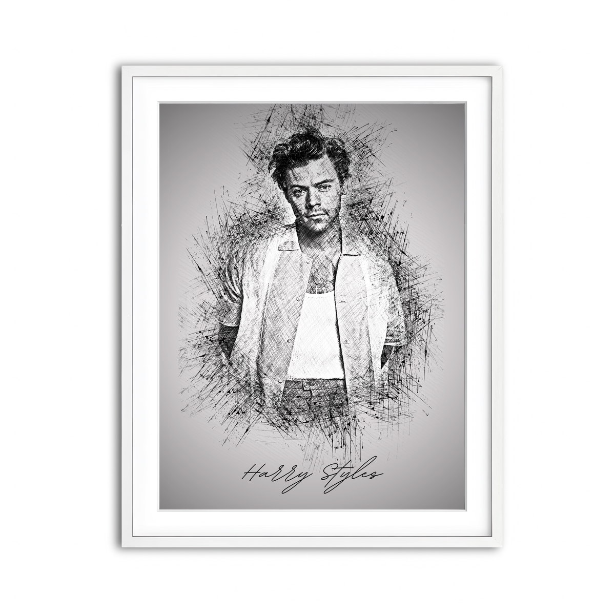 Framed Print 3x4 White