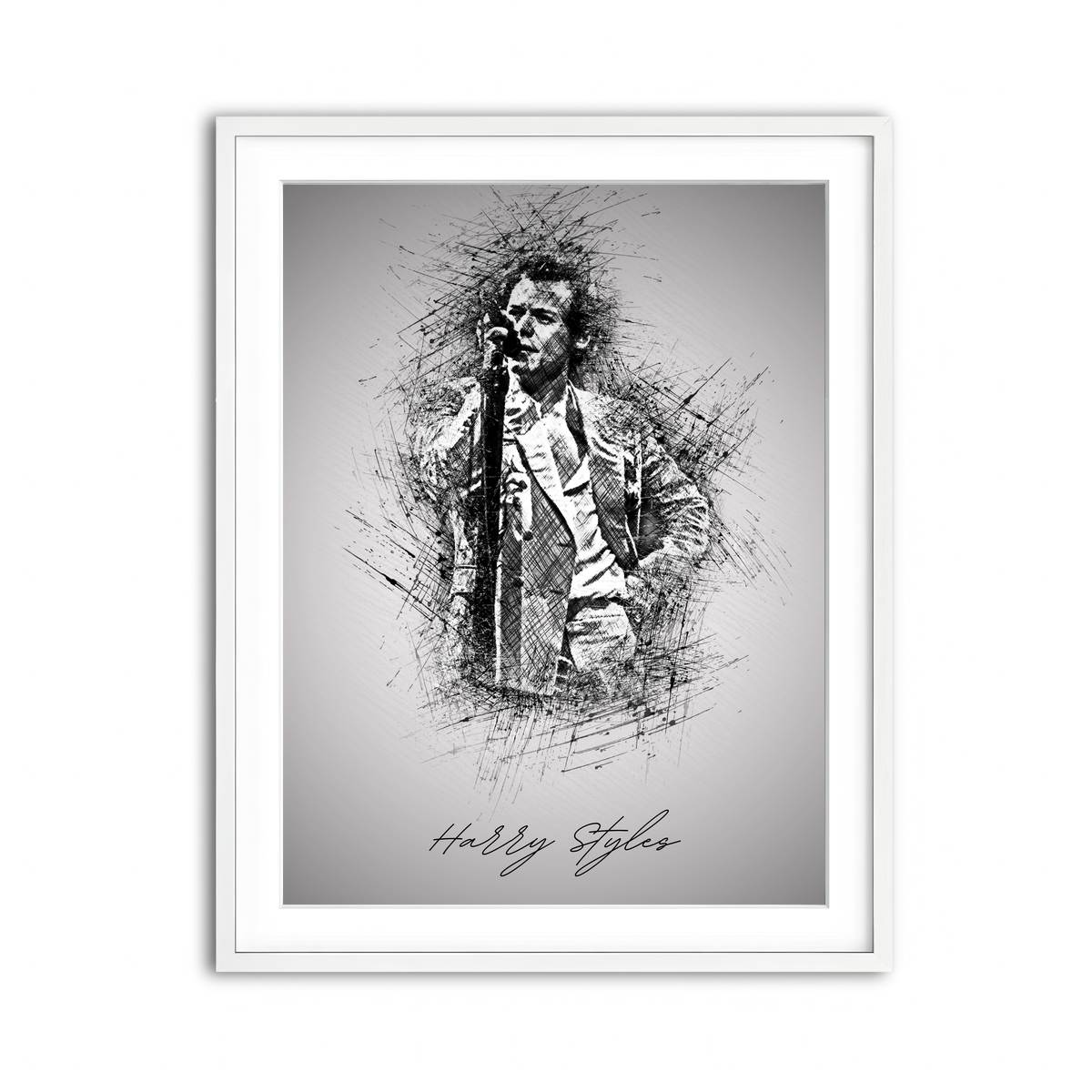 Framed Print 3x4 White