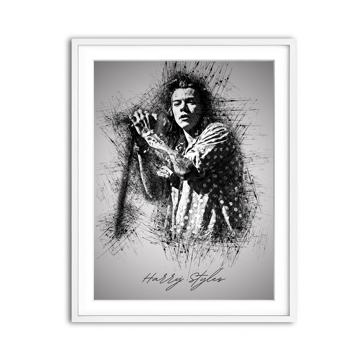 Framed Print 3x4 White