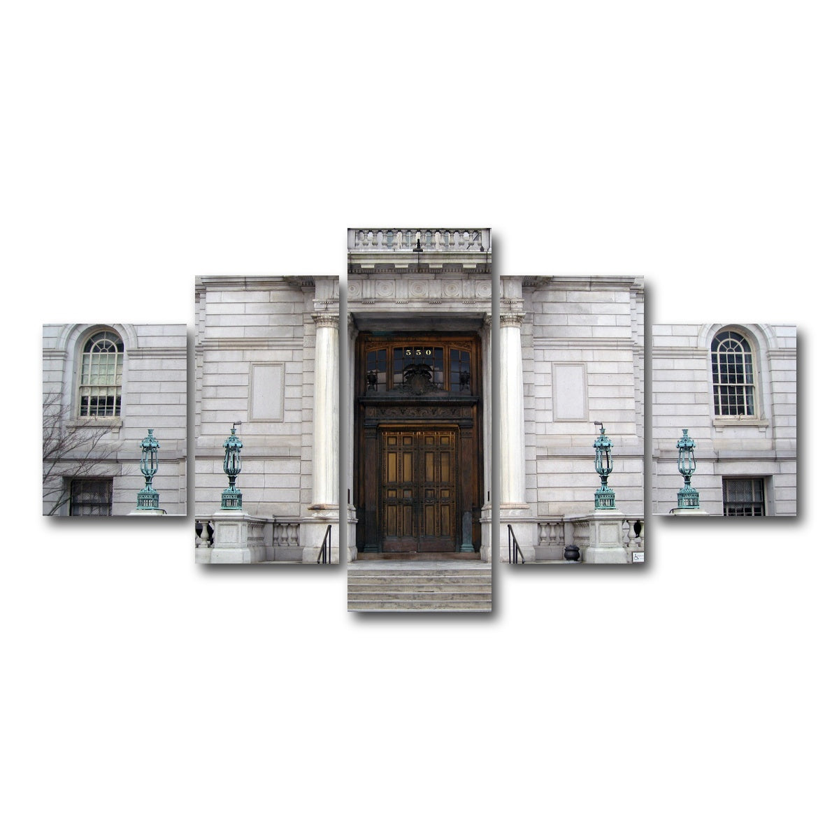 AUTO-MOCKUP WHITE | Hartford Connecticut Town Hall | 5 Piece | Gallery Wrap Canvas | group=5_short