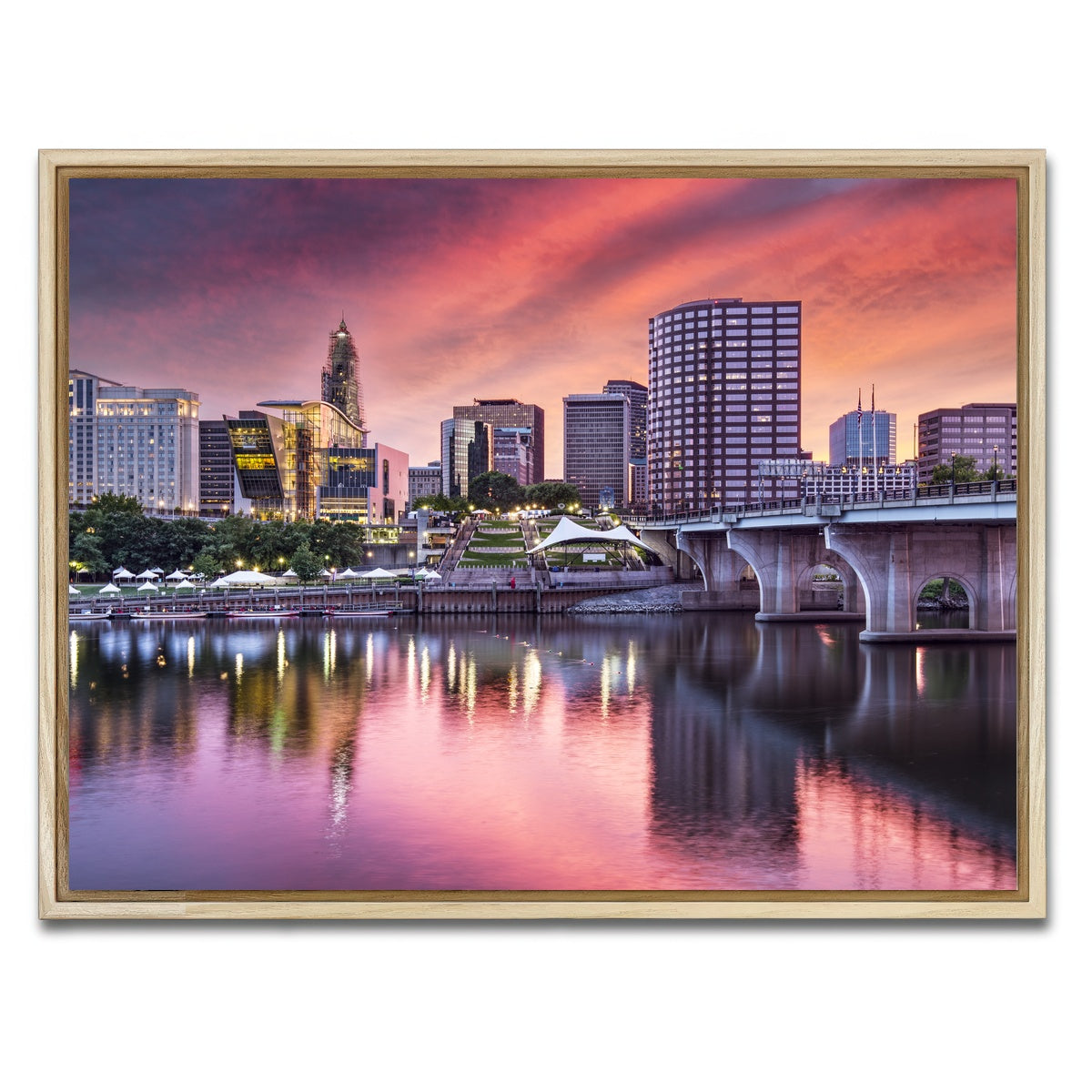 AUTO-MOCKUP WHITE | Hartford Skyline | 1 Piece | Natural Framed Canvas | group=4x3