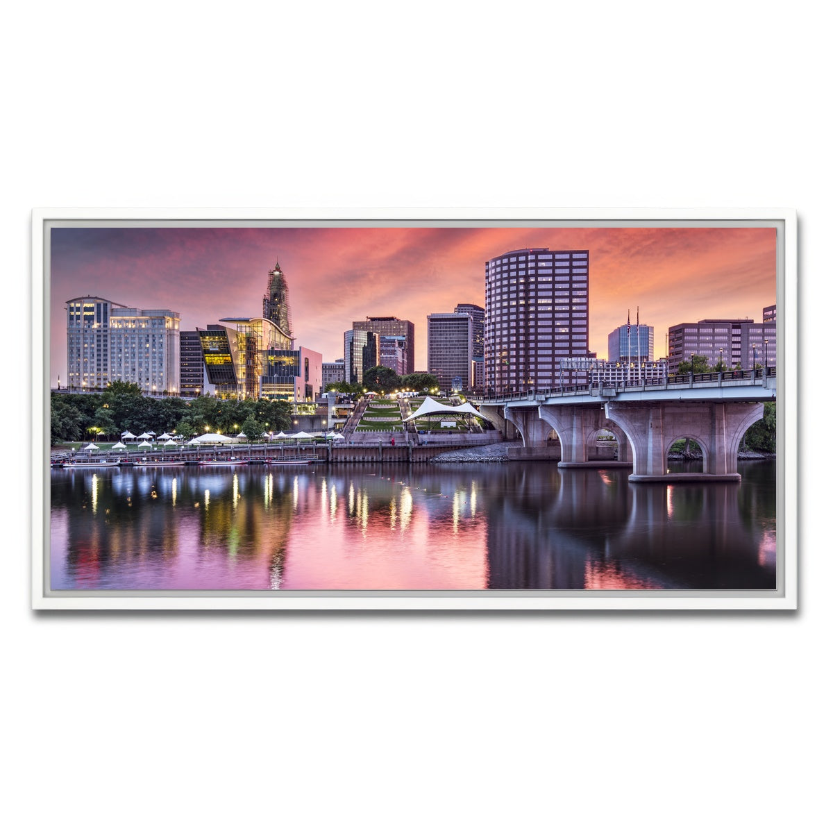 AUTO-MOCKUP WHITE | Hartford Skyline | 1 Piece | White Framed Canvas | group=2x1