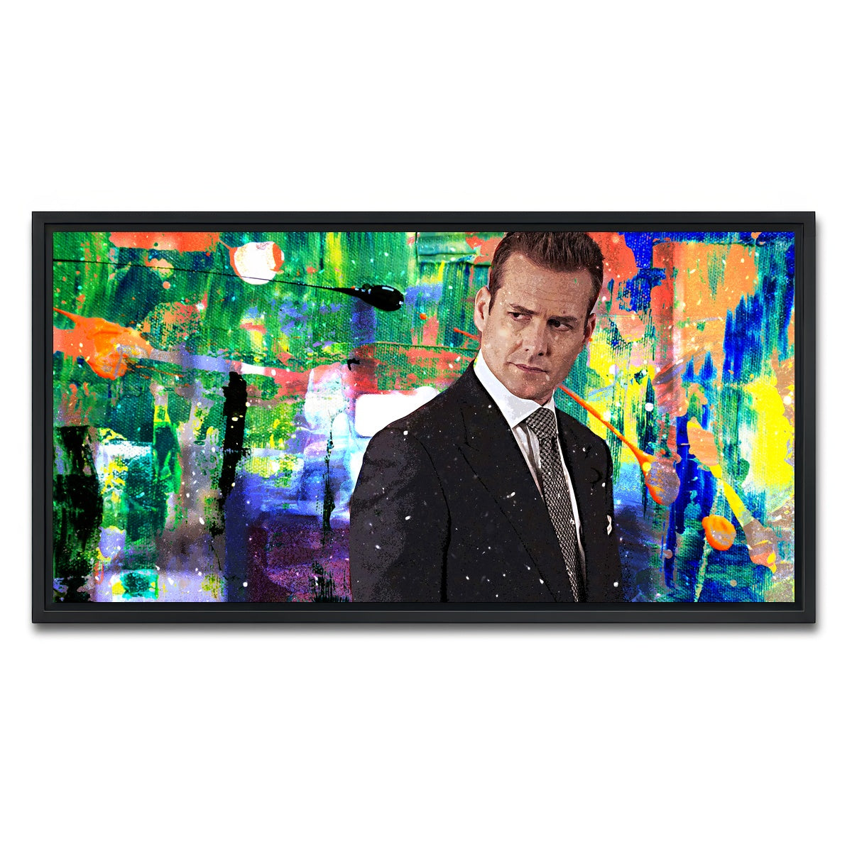 AUTO-MOCKUP WHITE | Harvey Specter | 1 Piece | Black Framed Canvas | group=2x1