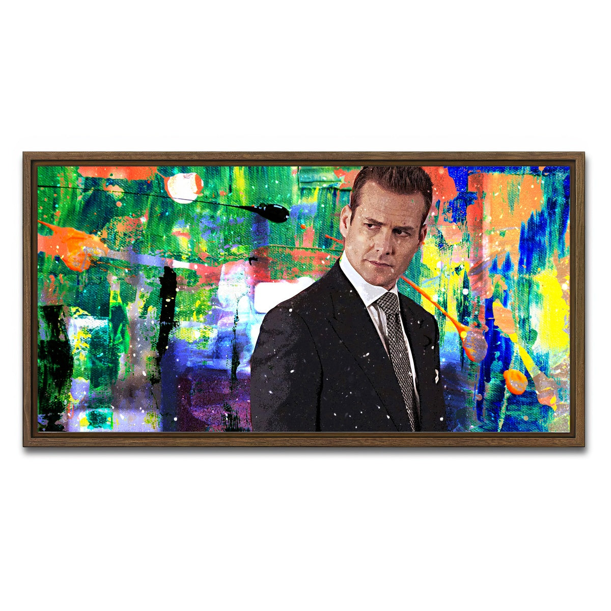AUTO-MOCKUP WHITE | Harvey Specter | 1 Piece | Walnut Framed Canvas | group=2x1