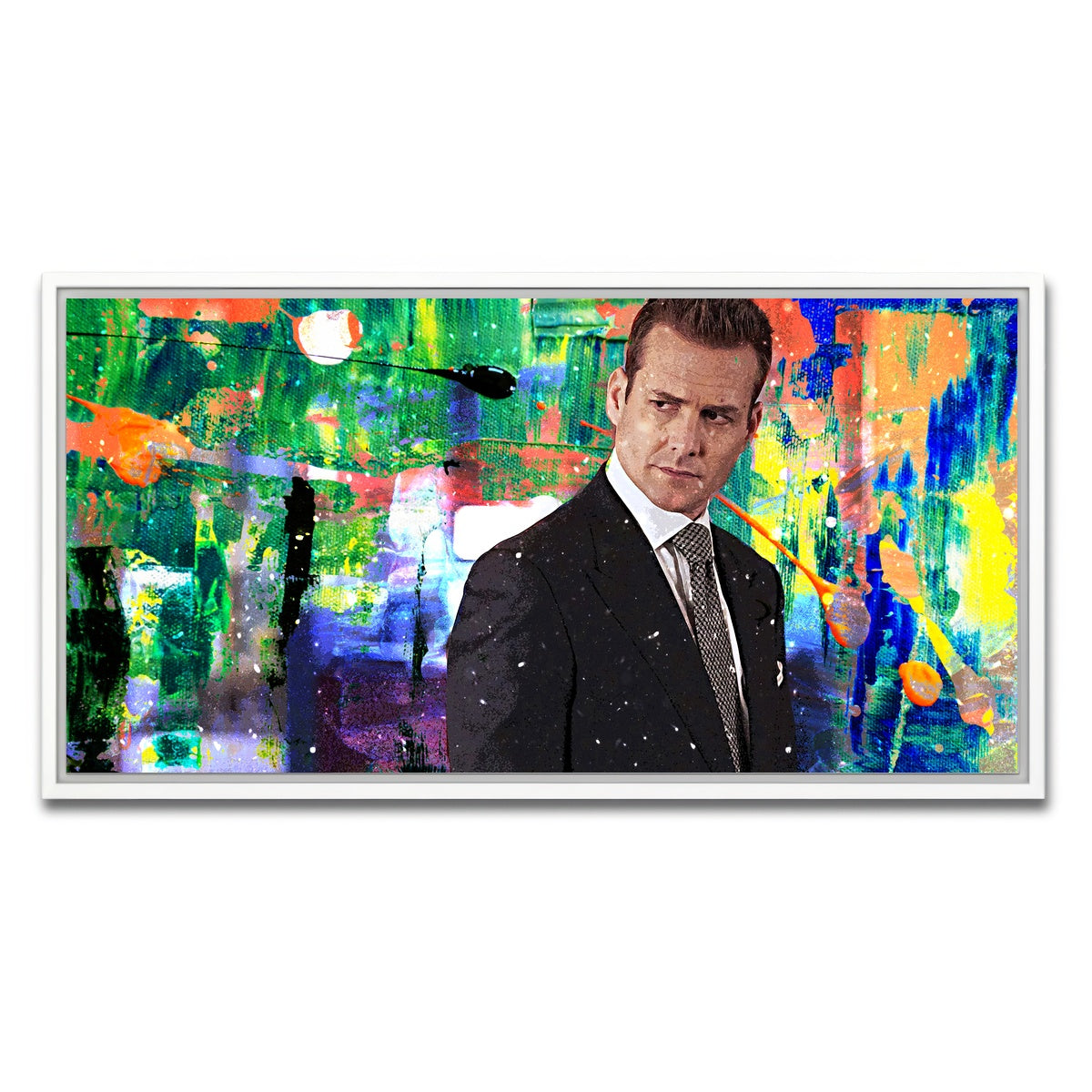 AUTO-MOCKUP WHITE | Harvey Specter | 1 Piece | White Framed Canvas | group=2x1