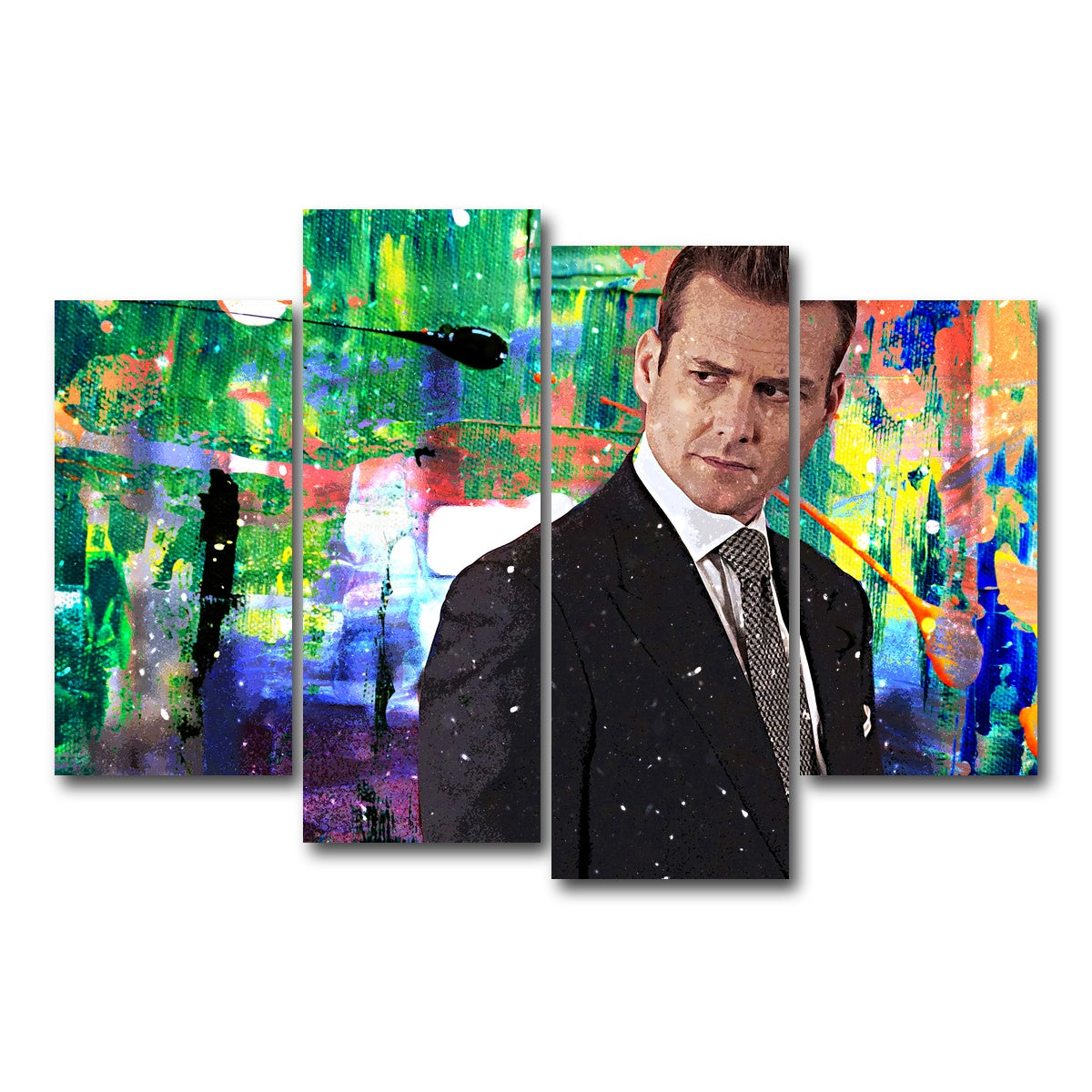 AUTO-MOCKUP WHITE | Harvey Specter | 4 Piece | Gallery Wrap Canvas | group=4_short