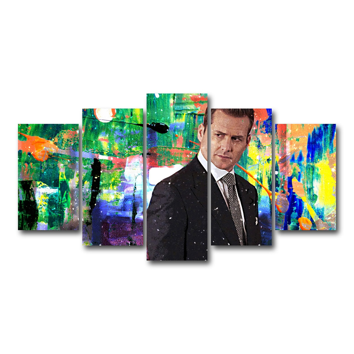 AUTO-MOCKUP WHITE | Harvey Specter | 5 Piece | Gallery Wrap Canvas | group=5_normal