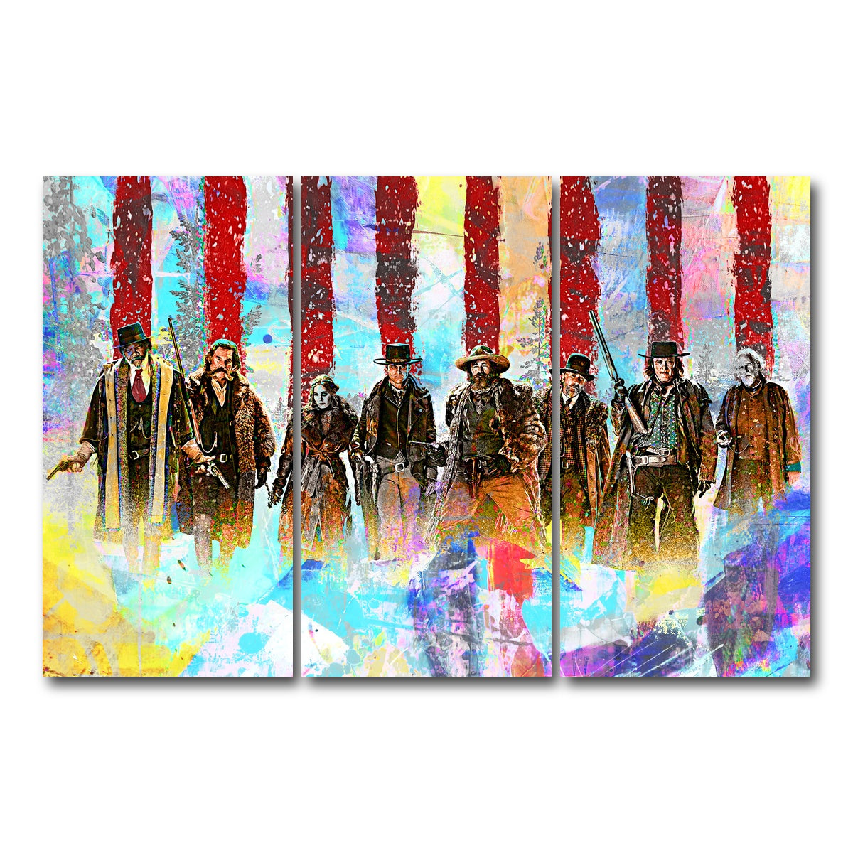 AUTO-MOCKUP WHITE | Hateful Eight | 3 Piece | Gallery Wrap Canvas | group=12x24