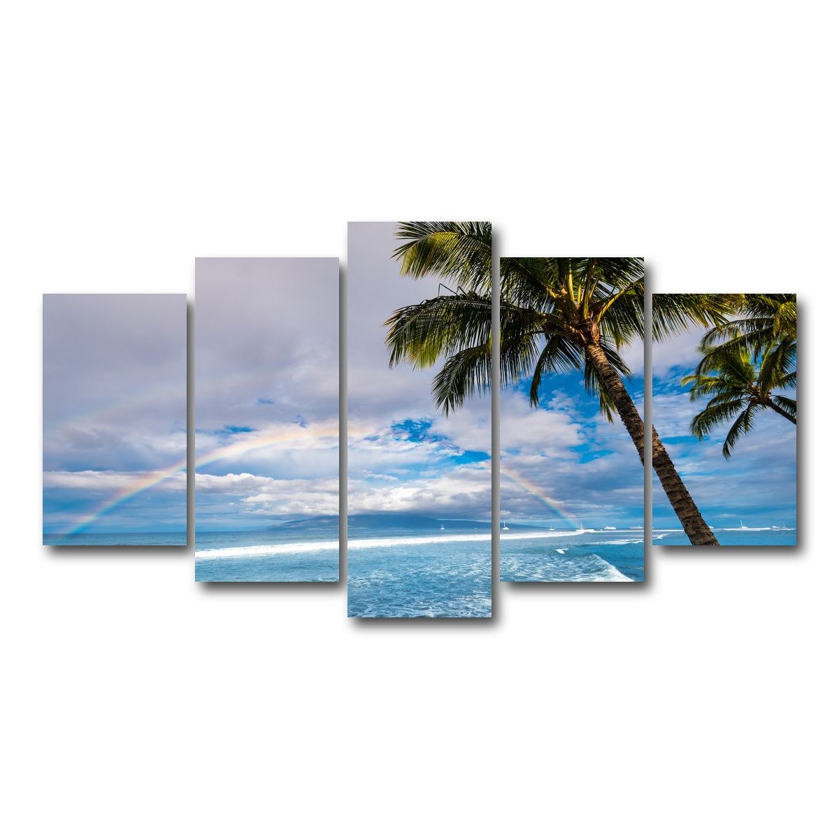 AUTO-MOCKUP WHITE | Hawaiian Landscape | 5 Piece | Gallery Wrap Canvas | group=5_normal