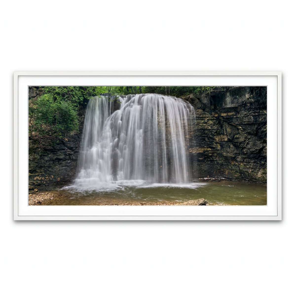 Framed Print 2x1 White