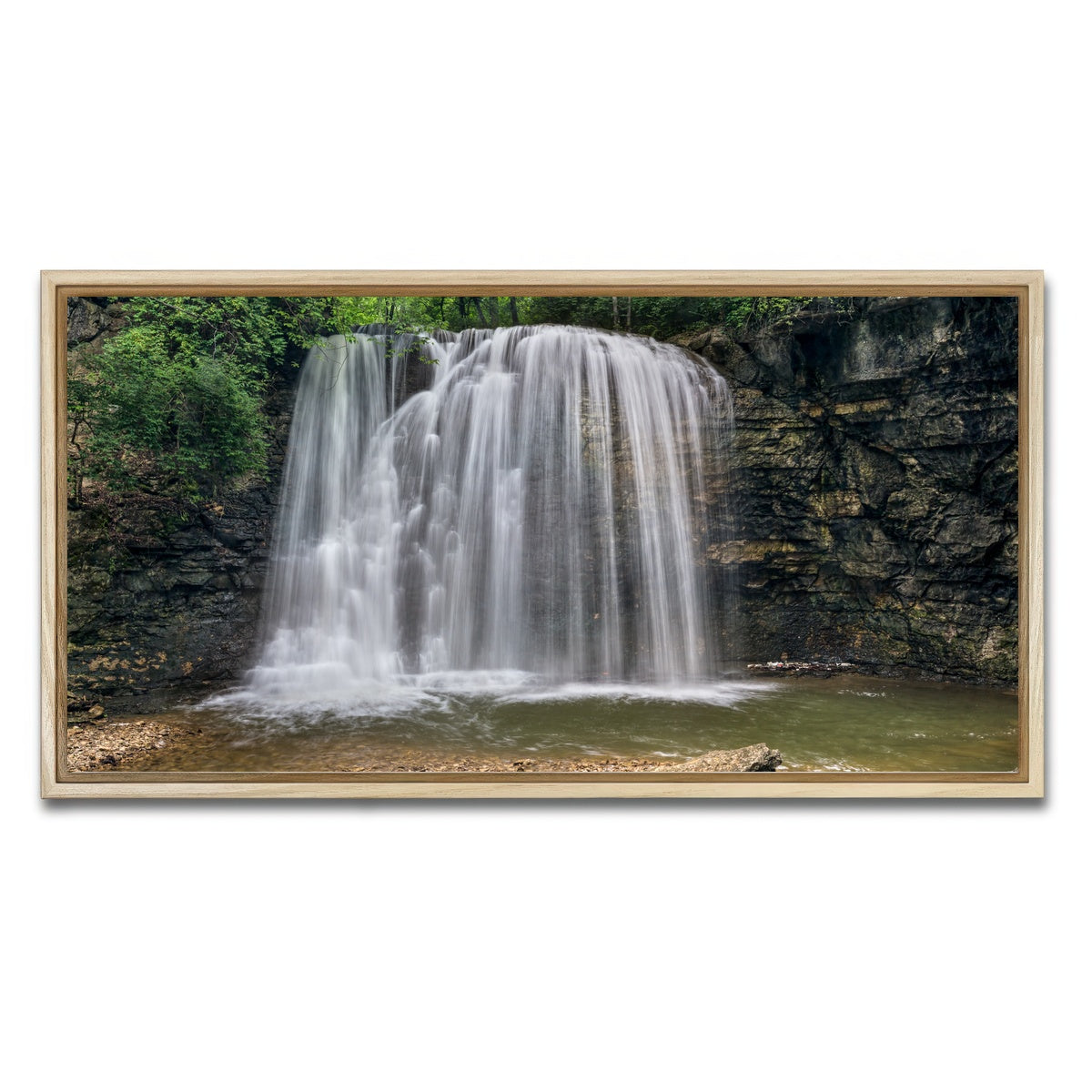 AUTO-MOCKUP WHITE | Hayden Falls | 1 Piece | Natural Framed Canvas | group=2x1