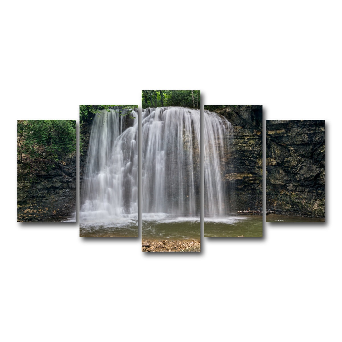 AUTO-MOCKUP WHITE | Hayden Falls | 5 Piece | Gallery Wrap Canvas | group=5_normal