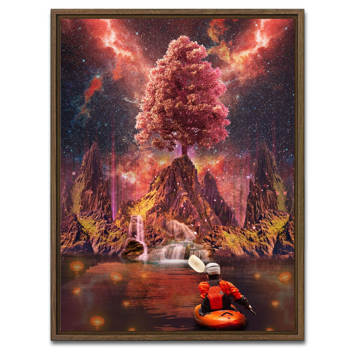 AUTO-MOCKUP WHITE | Healing Boat | 1 Piece | Walnut Framed Canvas | group=3x4