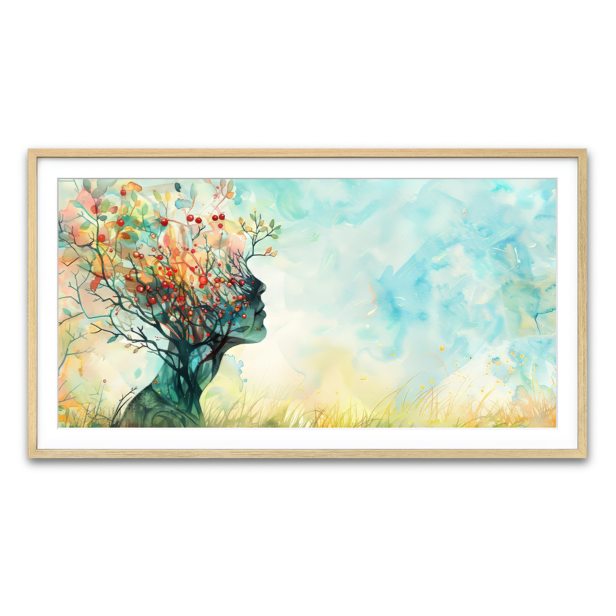 Framed Print 2x1 Natural