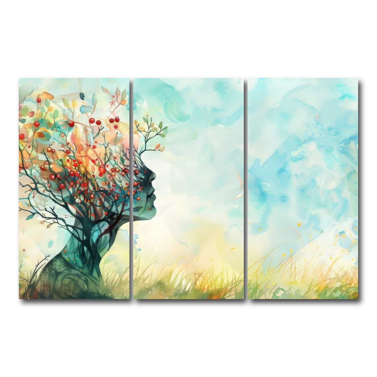 AUTO-MOCKUP WHITE | Healing Mind | 3 Piece | Gallery Wrap Canvas | group=12x24