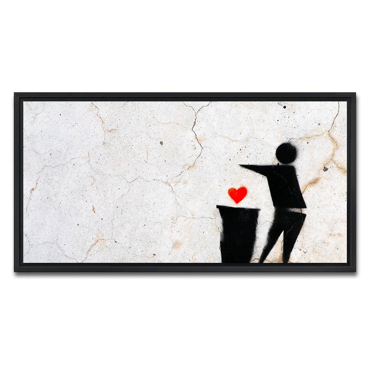 AUTO-MOCKUP WHITE | Heart to Trash | 1 Piece | Black Framed Canvas | group=2x1