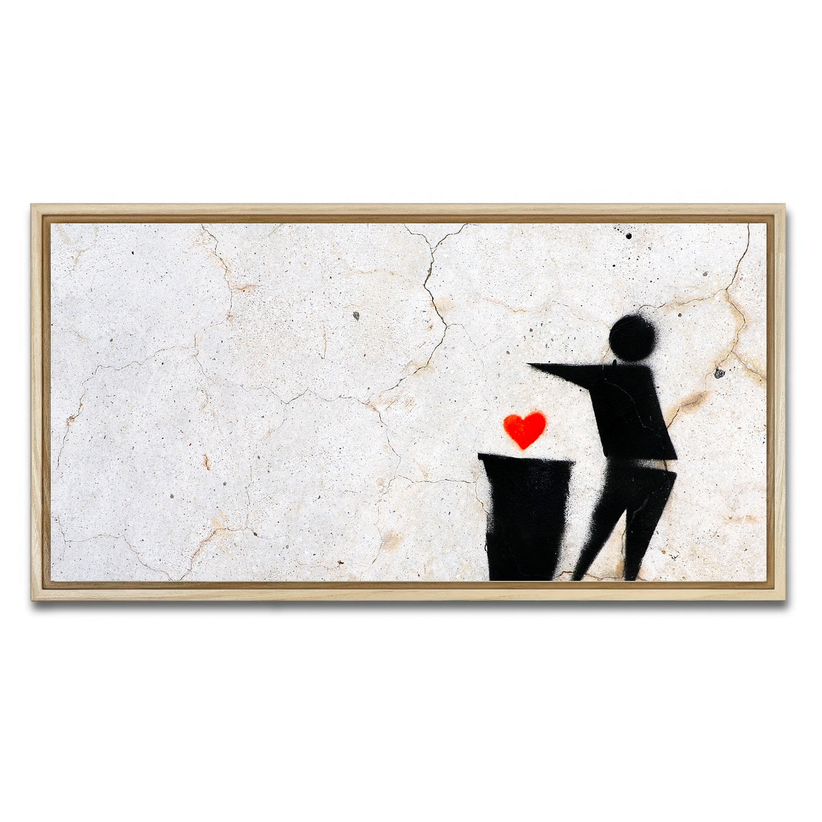 AUTO-MOCKUP WHITE | Heart to Trash | 1 Piece | Natural Framed Canvas | group=2x1