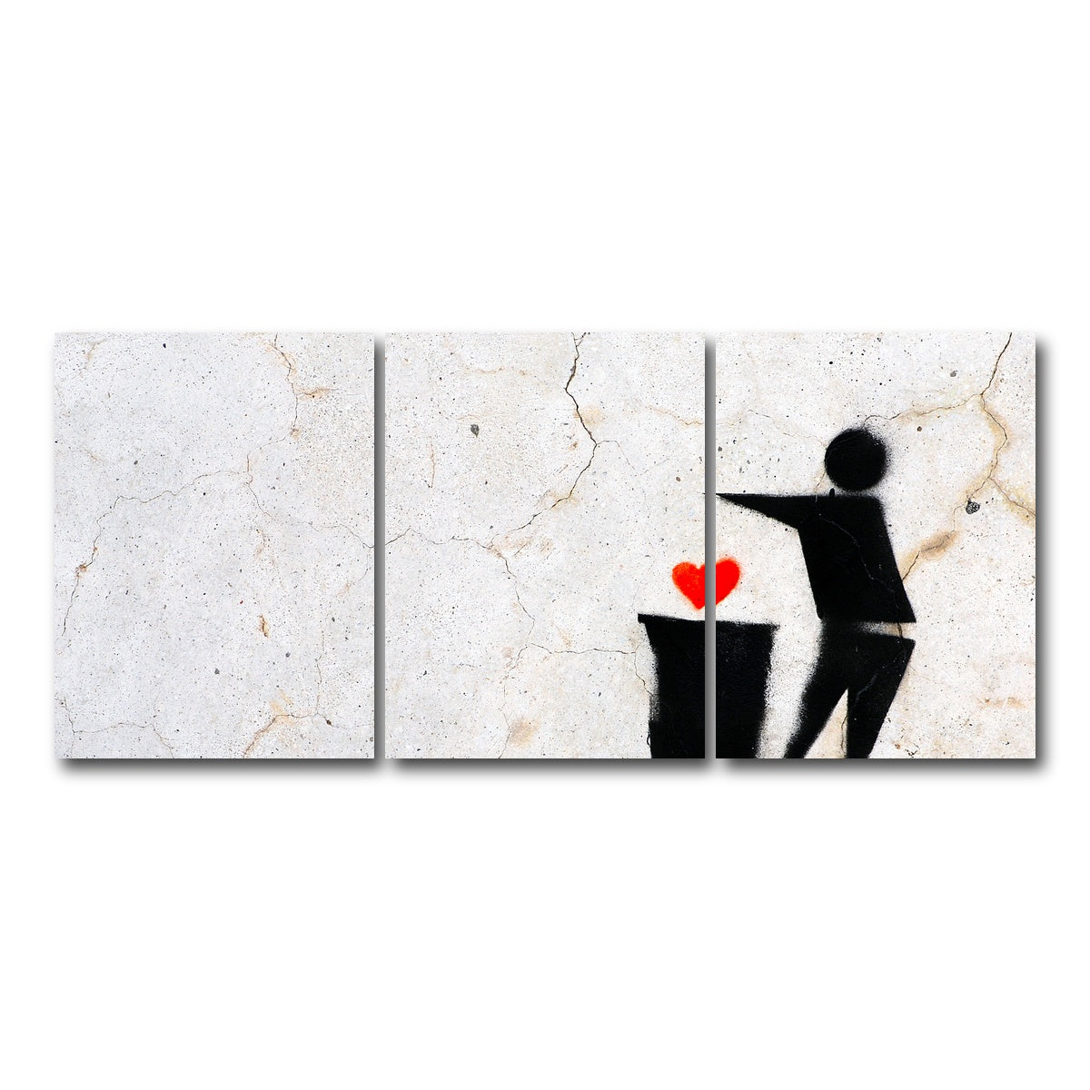 AUTO-MOCKUP WHITE | Heart to Trash | 3 Piece | Gallery Wrap Canvas | group=18x24