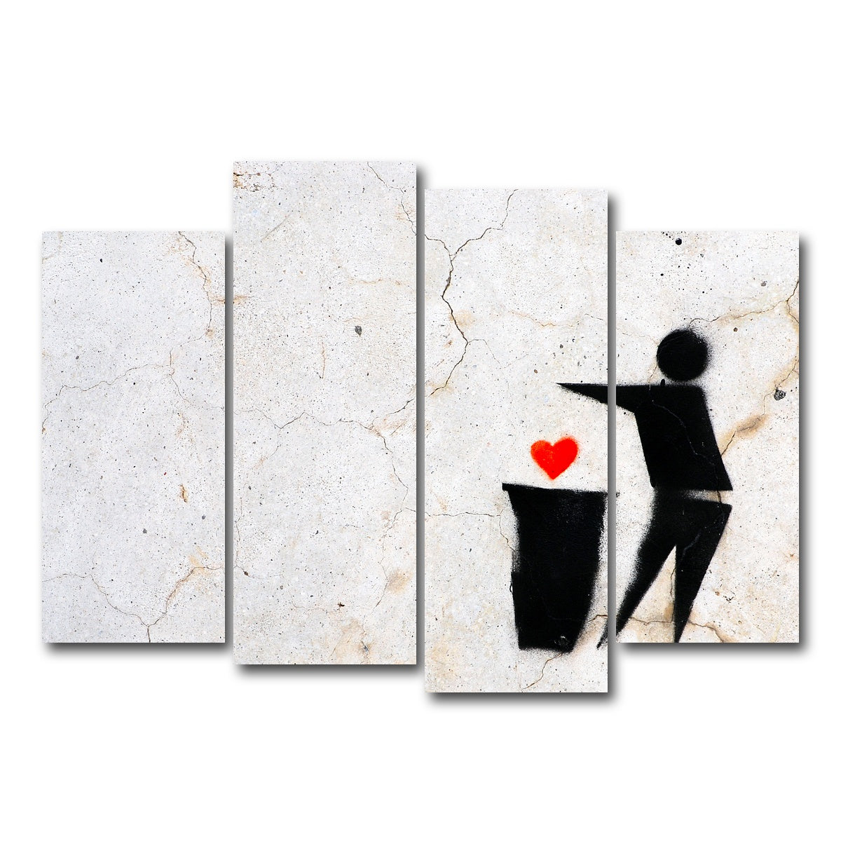 AUTO-MOCKUP WHITE | Heart to Trash | 4 Piece | Gallery Wrap Canvas | group=4_normal