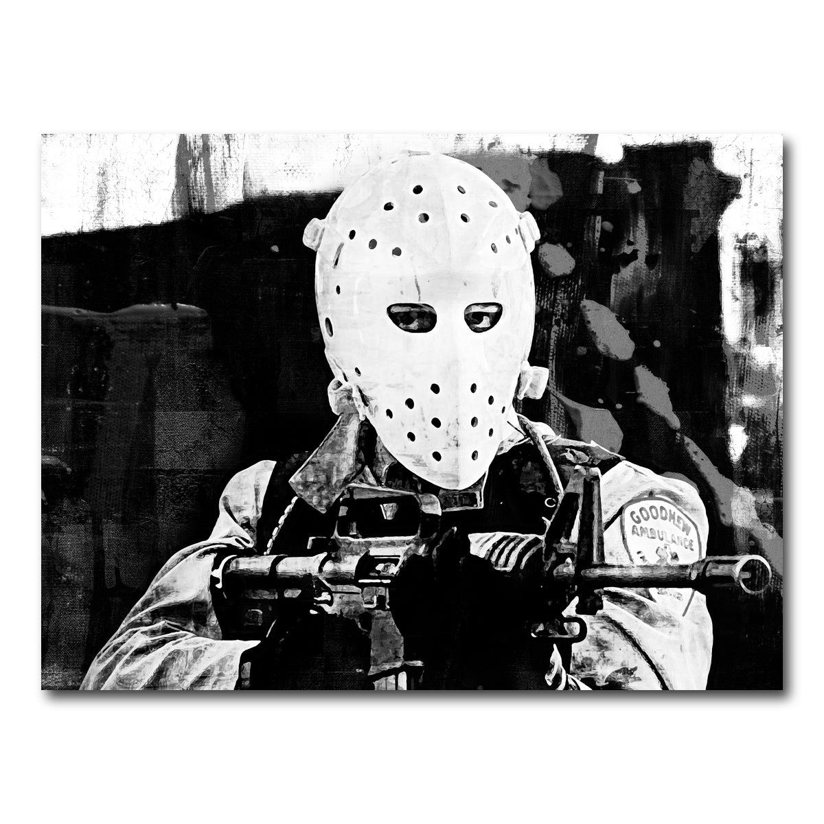 AUTO-MOCKUP WHITE | Heat - The Heist Grayscale | 1 Piece | Gallery Wrap Canvas | group=4x3