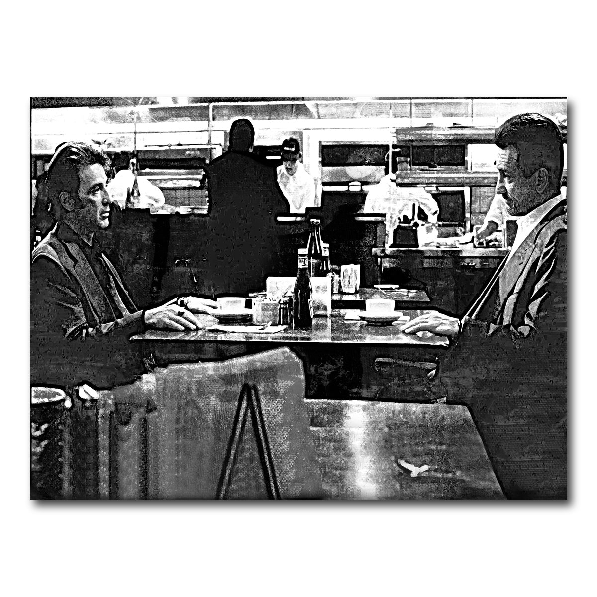 AUTO-MOCKUP WHITE | Heat - The Meeting Grayscale | 1 Piece | Gallery Wrap Canvas | group=4x3