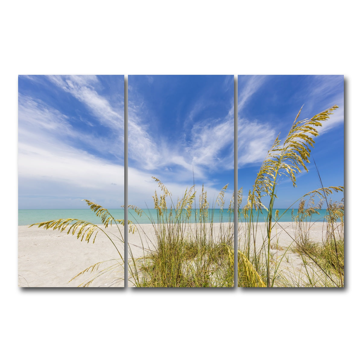 AUTO-MOCKUP WHITE | Heavenly calmness on the beach | 3 Piece | Gallery Wrap Canvas | group=12x24