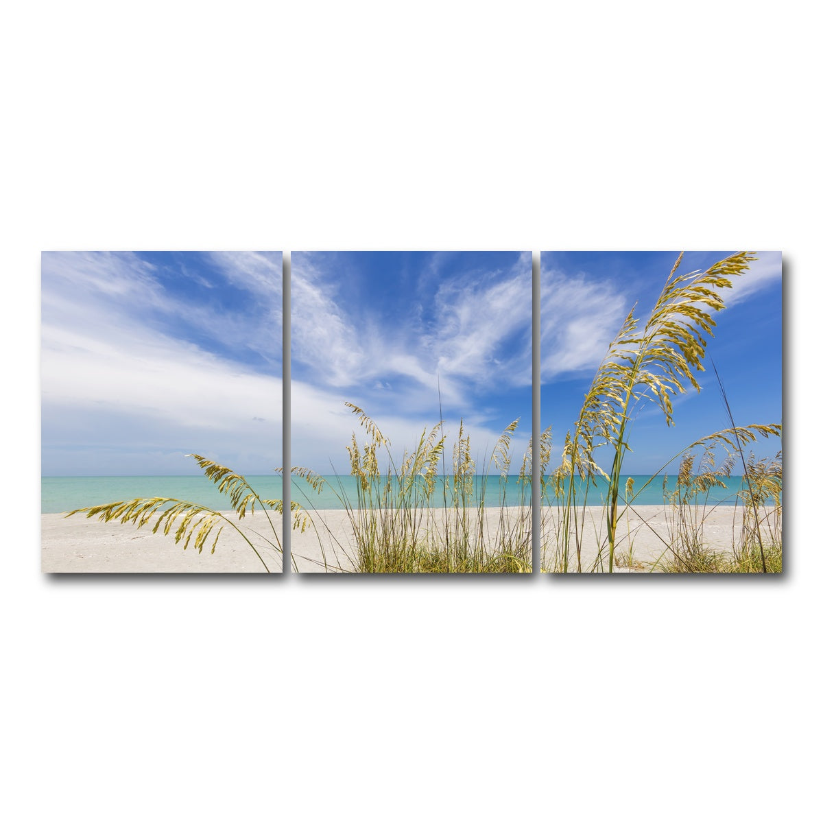 AUTO-MOCKUP WHITE | Heavenly calmness on the beach | 3 Piece | Gallery Wrap Canvas | group=18x24
