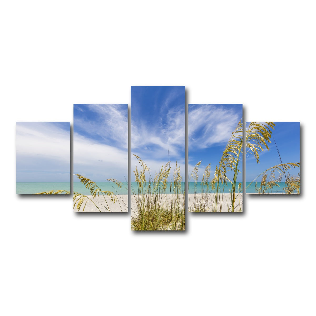 AUTO-MOCKUP WHITE | Heavenly calmness on the beach | 5 Piece | Gallery Wrap Canvas | group=5_short