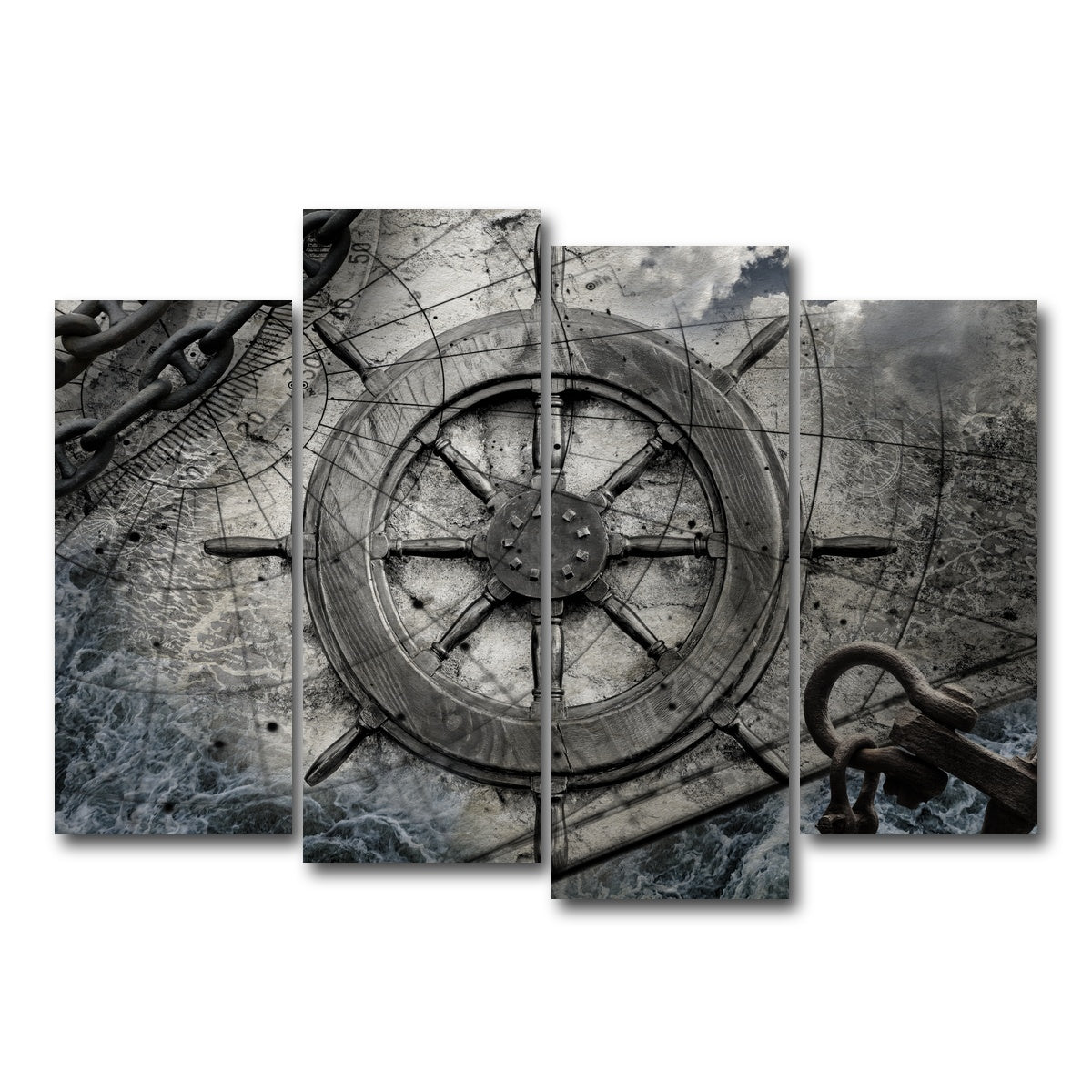 AUTO-MOCKUP WHITE | Helm and Chains | 4 Piece | Gallery Wrap Canvas | group=4_normal