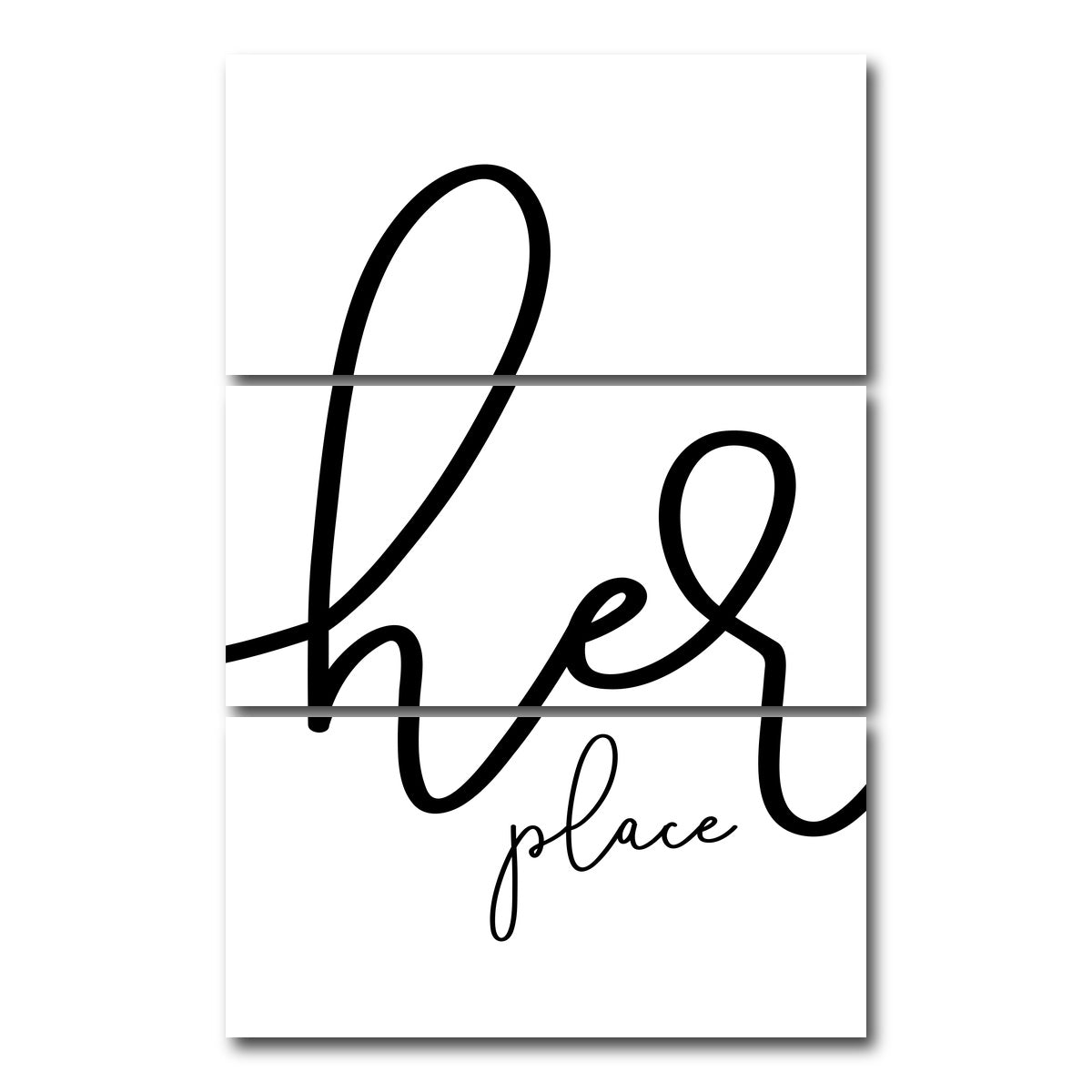 AUTO-MOCKUP WHITE | Her place | 3 Piece | Gallery Wrap Canvas | group=12x24_stacked